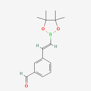 molecular formula C15H19BO3 B1513841 (E)-3-(2-(4,4,5,5-Tetramethyl-1,3,2-dioxaborolan-2-yl)vinyl)benzaldehyde 