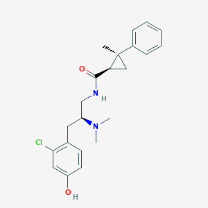 molecular formula C22H27ClN2O2 B15138438 Mu opioid receptor antagonist 7 