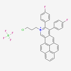 molecular formula C34H23BClF6N B15138447 Medical fluorophore 33 