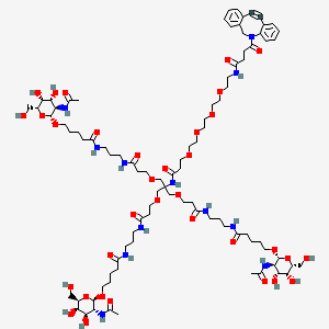 molecular formula C91H144N12O34 B15138554 Trivalent GalNAc-DBCO 