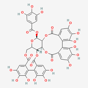 [(1R,2S,20S)-7,8,9,12,13,14,28,29,30,33,34,35-dodecahydroxy-4,17,25,38-tetraoxo-3,18,21,24,39-pentaoxaheptacyclo[20.17.0.02,19.05,10.011,16.026,31.032,37]nonatriaconta-5,7,9,11,13,15,26,28,30,32,34,36-dodecaen-20-yl] 3,4,5-trihydroxybenzoate