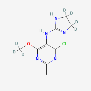 molecular formula C9H12ClN5O B15138661 Moxonidine-d7 