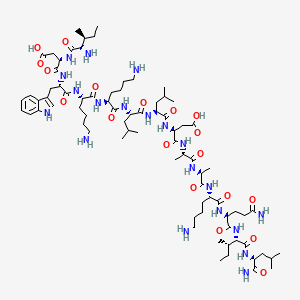 molecular formula C78H132N20O19 B15138679 H-Ile-Asp-Trp-Lys-Lys-Leu-Leu-Asp-Ala-Ala-Lys-Gln-Ile-Leu-NH2 