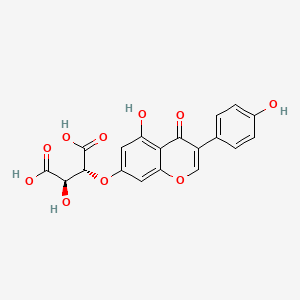 molecular formula C19H14O10 B15138685 (2R,3R)-2-hydroxy-3-[5-hydroxy-3-(4-hydroxyphenyl)-4-oxochromen-7-yl]oxybutanedioic acid 