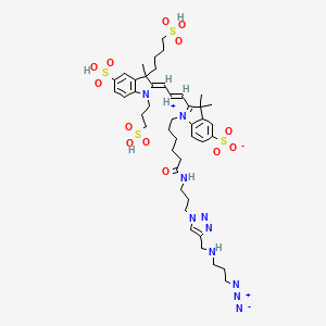 1-[6-[3-[4-[(3-azidopropylamino)methyl]triazol-1-yl]propylamino]-6-oxohexyl]-3,3-dimethyl-2-[(E,3Z)-3-[3-methyl-5-sulfo-3-(4-sulfobutyl)-1-(3-sulfopropyl)indol-2-ylidene]prop-1-enyl]indol-1-ium-5-sulfonate