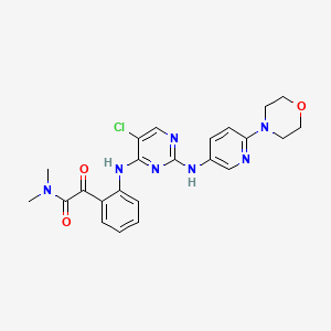 molecular formula C23H24ClN7O3 B15138743 FAK/aurora kinase-IN-1 