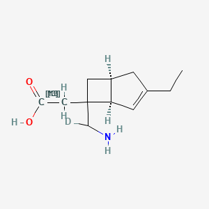 molecular formula C12H19NO2 B15138764 Mirogabalin-13C2,d1 (Mixture of Diastereomers) 