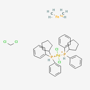 Carbanide;cyclopentyl(diphenyl)phosphanium;dichloromethane;dichloropalladium;iron(2+)