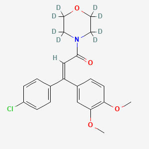 molecular formula C21H22ClNO4 B15139024 (Z)-3-(4-chlorophenyl)-3-(3,4-dimethoxyphenyl)-1-(2,2,3,3,5,5,6,6-octadeuteriomorpholin-4-yl)prop-2-en-1-one 