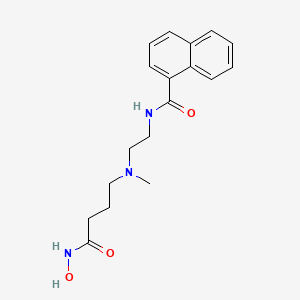 molecular formula C18H23N3O3 B15139033 N-[2-[[4-(hydroxyamino)-4-oxobutyl]-methylamino]ethyl]naphthalene-1-carboxamide 