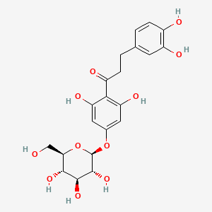 3-(3,4-dihydroxyphenyl)-1-[2,6-dihydroxy-4-[(2S,3R,4S,5S,6R)-3,4,5-trihydroxy-6-(hydroxymethyl)oxan-2-yl]oxyphenyl]propan-1-one