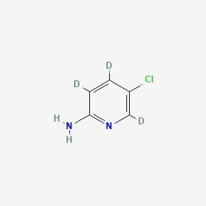 molecular formula C5H5ClN2 B15139144 2-Amino-5-chloropyridine-3,4,6-d3 