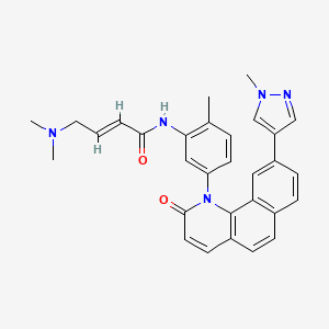 molecular formula C30H29N5O2 B15139154 (E)-4-(dimethylamino)-N-[2-methyl-5-[9-(1-methylpyrazol-4-yl)-2-oxobenzo[h]quinolin-1-yl]phenyl]but-2-enamide 