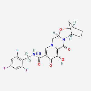 molecular formula C21H18F3N3O5 B15139175 Bictegravir-15N, d2 