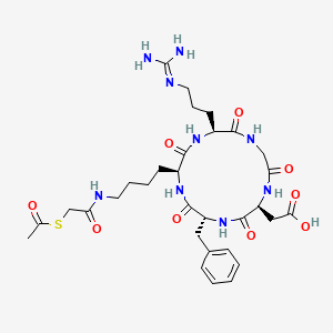 molecular formula C31H45N9O9S B15139176 cRGDfK-thioacetyl ester 