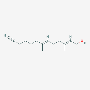 molecular formula C15H24O B15139245 (2E,6E)-3,7-Dimethyltrideca-2,6-dien-12-yn-1-ol 