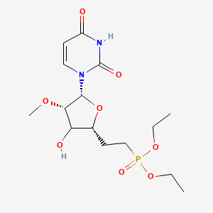 1-[6-(Diethoxyphosphinyl)-2-O-methyl-|A-D-ribo-hexofuranosyl]uracil