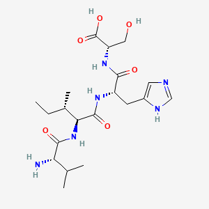 molecular formula C20H34N6O6 B15139519 H-Val-Ile-His-Ser-OH 