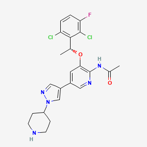 molecular formula C23H24Cl2FN5O2 B15139522 Unecritinib CAS No. 1418026-92-2