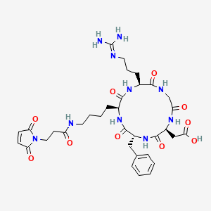 molecular formula C34H46N10O10 B15139529 Cyclo(RGDfK(Mal)) 