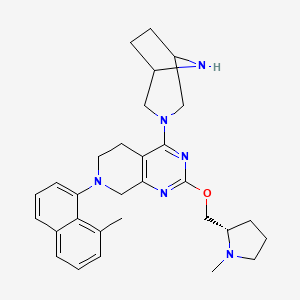 4-(3,8-diazabicyclo[3.2.1]octan-3-yl)-7-(8-methylnaphthalen-1-yl)-2-[[(2S)-1-methylpyrrolidin-2-yl]methoxy]-6,8-dihydro-5H-pyrido[3,4-d]pyrimidine