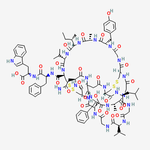 D-N(1)Cys(2)-Leu-Gly-Val-Gly-Ser-Cys(3)-Asn-Asp(1)-DL-Phe-Ala-Gly-Cys(2)-Gly-Tyr-Ala-Ile-Val-Cys(3)-Phe-Trp-OH