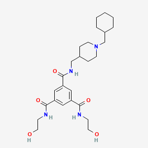 3-N-[[1-(cyclohexylmethyl)piperidin-4-yl]methyl]-1-N,5-N-bis(2-hydroxyethyl)benzene-1,3,5-tricarboxamide