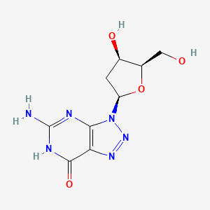 molecular formula C9H12N6O4 B15139672 5-amino-3-[(2R,4R,5R)-4-hydroxy-5-(hydroxymethyl)oxolan-2-yl]-6H-triazolo[4,5-d]pyrimidin-7-one 