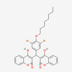 3-[(3,5-Dibromo-4-octoxyphenyl)-(4-hydroxy-2-oxochromen-3-yl)methyl]-4-hydroxychromen-2-one