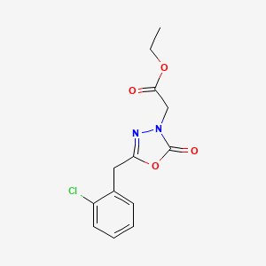 molecular formula C13H13ClN2O4 B15139723 Ethyl 2-[5-[(2-chlorophenyl)methyl]-2-oxo-1,3,4-oxadiazol-3-yl]acetate 