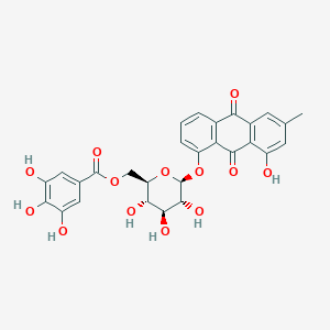 [(2R,3S,4S,5R,6S)-3,4,5-trihydroxy-6-(8-hydroxy-6-methyl-9,10-dioxoanthracen-1-yl)oxyoxan-2-yl]methyl 3,4,5-trihydroxybenzoate