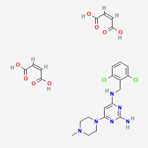 molecular formula C24H28Cl2N6O8 B15139953 (Z)-but-2-enedioic acid;4-N-[(2,6-dichlorophenyl)methyl]-6-(4-methylpiperazin-1-yl)pyrimidine-2,4-diamine 