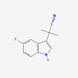 molecular formula C12H11FN2 B1514004 1H-Indole-3-acetonitrile, 5-fluoro-a,a-dimethyl- 