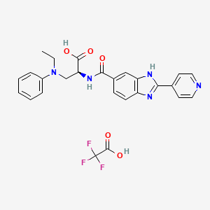 molecular formula C26H24F3N5O5 B1514014 L-Alanine,3-(ethylphenylamino)-N-[[2-(4-pyridinyl)-1H-benzimidazol-6-yl]carbonyl]-,CF3COOH salt 