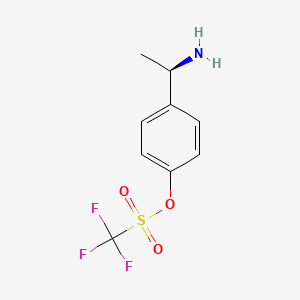 molecular formula C9H10F3NO3S B1514015 [4-[(1R)-1-Aminoethyl]phenyl] trifluoromethanesulfonate 