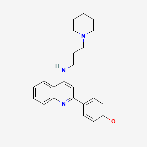 2-(4-methoxyphenyl)-N-(3-(piperidin-1-yl)propyl)quinolin-4-amine