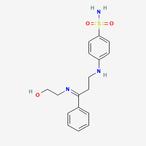 4-[[3-(2-hydroxyethylimino)-3-phenylpropyl]amino]benzenesulfonamide