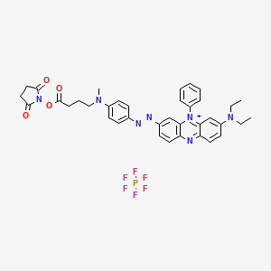 3-(Diethylamino)-7-[2-[4-[[4-[(2,5-dioxo-1-pyrrolidinyl)oxy]-4-oxobutyl]methylamino]phenyl]diazenyl]-5-phenylphenazinium Hexafluorophosphate