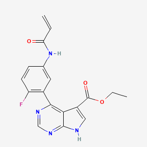 ethyl 4-(5-acrylamido-2-fluorophenyl)-7H-pyrrolo[2,3-d]pyrimidine-5-carboxylate