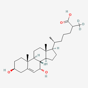 3beta,7alpha-Dihydroxycholest-5-enoic acid-d3