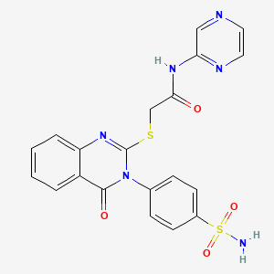 molecular formula C20H16N6O4S2 B15140615 NF-|EB/Pon1-IN-1 