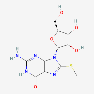 molecular formula C11H15N5O5S B15140638 8-(Methylthio)guanosine 