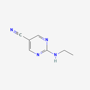molecular formula C7H8N4 B1514065 2-(Ethylamino)pyrimidine-5-carbonitrile CAS No. 1033693-16-1