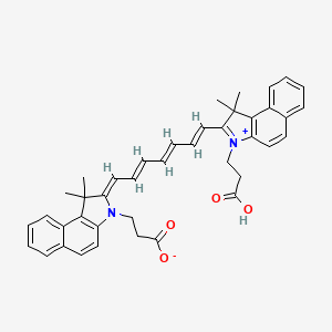 3-[(2Z)-2-[(2E,4E,6E)-7-[3-(2-carboxyethyl)-1,1-dimethylbenzo[e]indol-3-ium-2-yl]hepta-2,4,6-trienylidene]-1,1-dimethylbenzo[e]indol-3-yl]propanoate