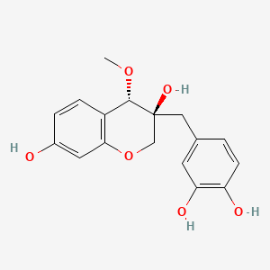 molecular formula C17H18O6 B15140664 (3S,4S)-3-[(3,4-dihydroxyphenyl)methyl]-4-methoxy-2,4-dihydrochromene-3,7-diol 