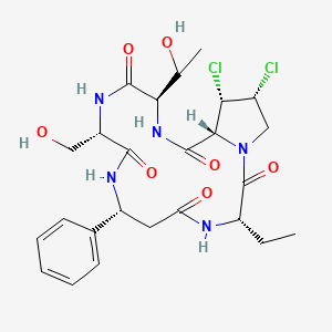 (3S,7R,10S,13R,16R,17S,18R)-17,18-dichloro-3-ethyl-13-(1-hydroxyethyl)-10-(hydroxymethyl)-7-phenyl-1,4,8,11,14-pentazabicyclo[14.3.0]nonadecane-2,5,9,12,15-pentone