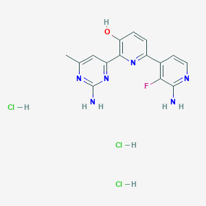 molecular formula C15H16Cl3FN6O B15140729 Tanuxiciclib trihydrochloride 