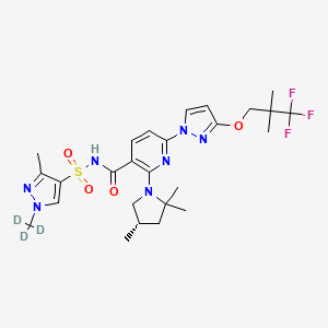 molecular formula C26H34F3N7O4S B15140743 Elexacaftor-d3 