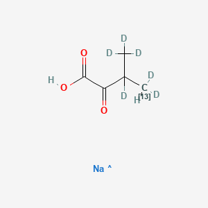 molecular formula C5H8NaO3 B15140773 Sodium 3-methyl-2-oxobutanoate-13C,d4-1 