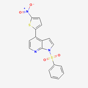 molecular formula C17H11N3O4S2 B1514079 4-(5-nitro-2-thienyl)-1-(phenylsulfonyl)-1H-pyrrolo[2,3-b]pyridine 